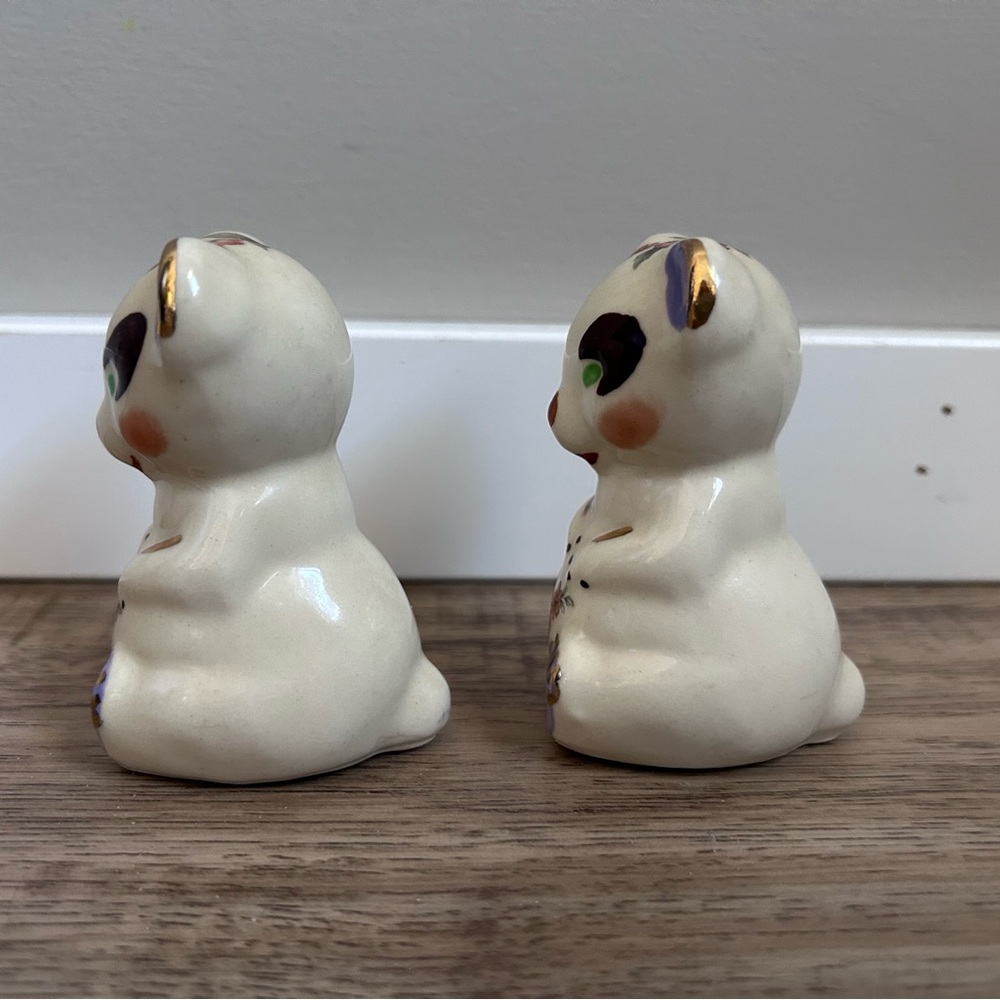 vintage 1940’s ceramic panda bear figurines Shawnee Pottery miniature bear - Picture 3 of 9